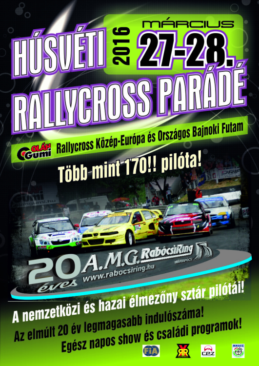 Oláh-Gumi Nemzetközi Rallycross Parádé a 20 éves RabócsiRingen!